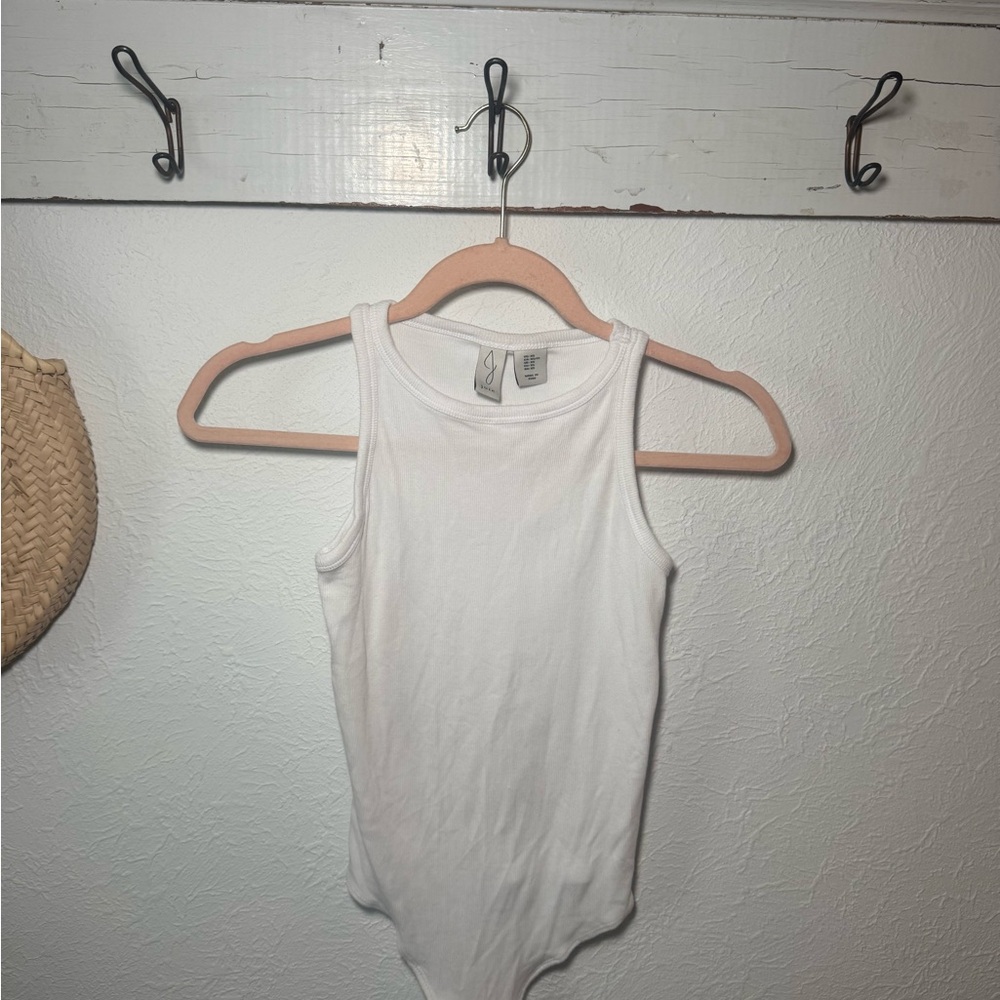 White One-Piece Tank Bodysuit